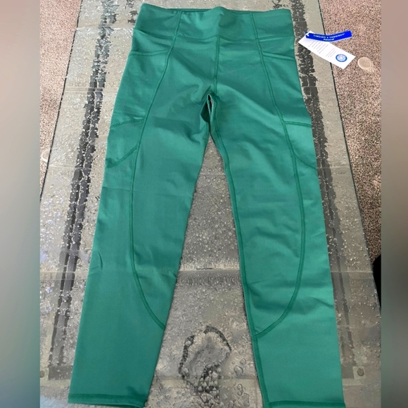 Nwt Threads 4 Thought ReActive Womens Green Pocket Leggings Size XL - Picture 1 of 5
